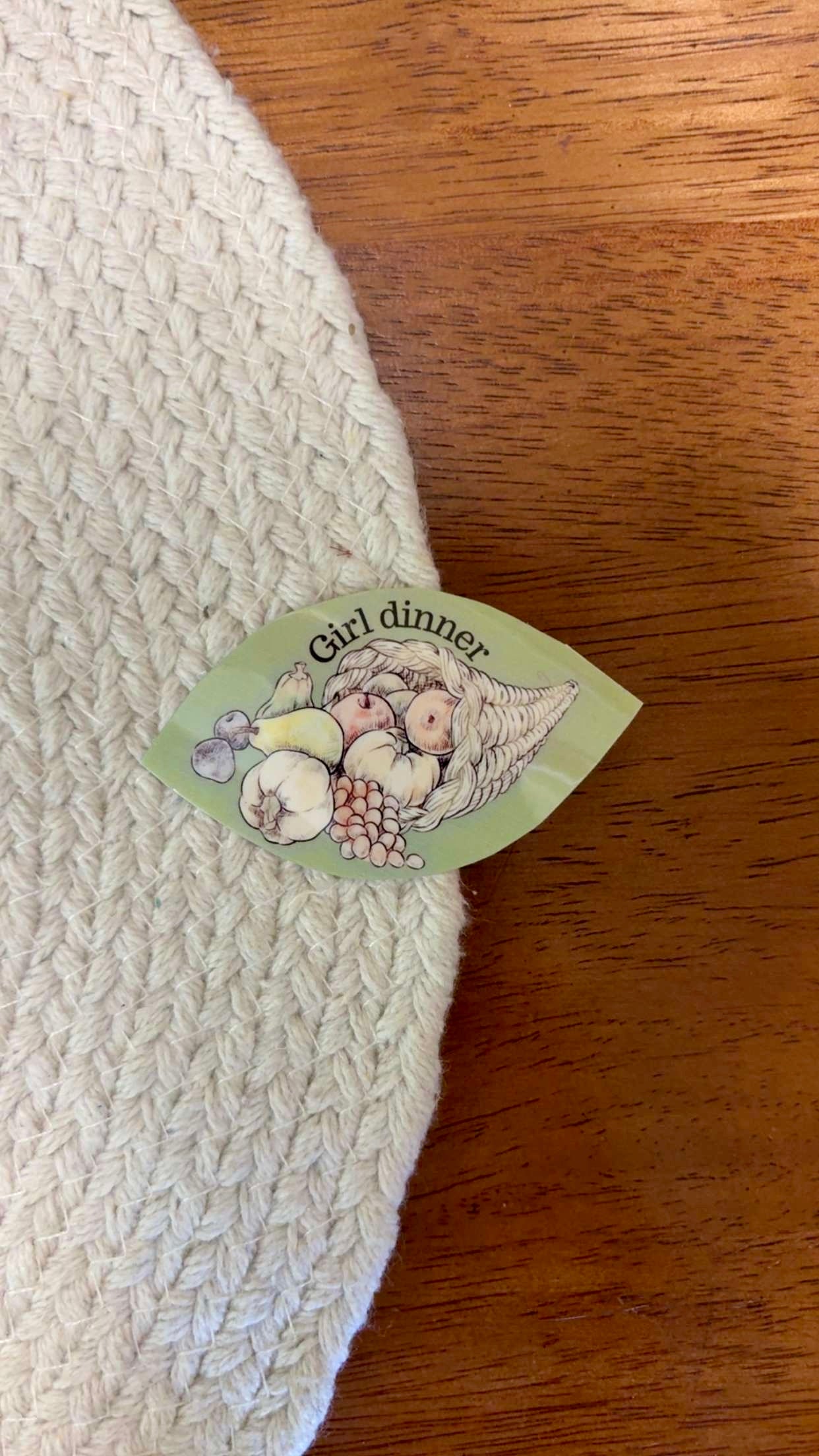 Girl Dinner Sticker